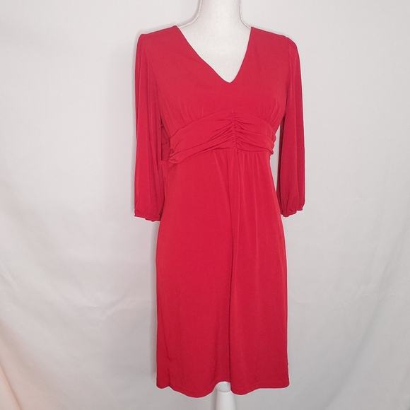 ๐ 3 for $15 Deal! ๐NY Collection red long sleeve dress L - Picture 3 of 8